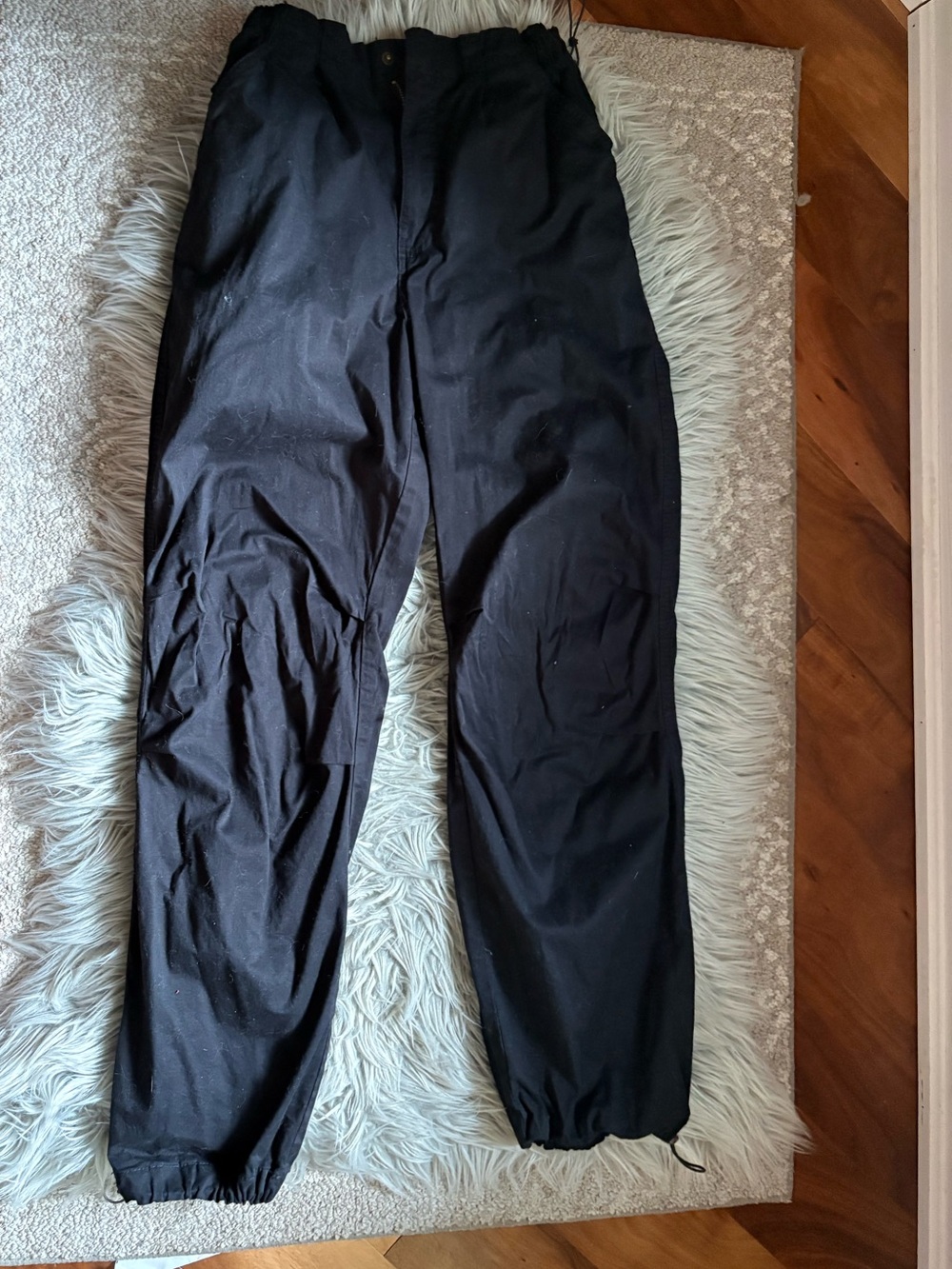 Harlow Black Elastic Drawstring Joggers